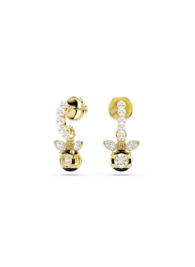 Idyllia Bee Double Crystal Pierced Earrings